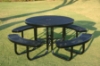 46" RHINO Round Thermoplastic Picnic Table with Portable Frame