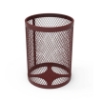 RHINO Trash Receptacle, Thermoplastic Expanded Metal