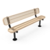 RHINO 6 Ft. Bench with Back, Thermoplastic Expanded Metal