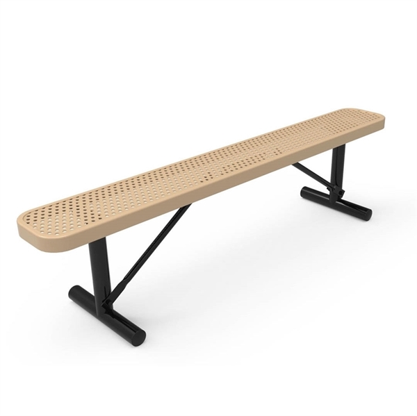 Picture of RHINO 8 Ft. Bench without Back, Thermoplastic Perforated Metal
