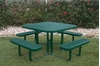 46" RHINO Octagonal Thermoplastic Picnic Table with Portable Frame