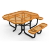 46" RHINO ADA Accessible Octagonal Thermoplastic 3-Seat Picnic Table with Portable Frame