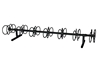 10 Ft. 14 Space Circle Bike Rack  -  Black