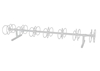 10 Ft. 14 Space Circle Bike Rack  -  White