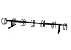  7 Space Circle 10 Ft. Bike Rack - Black