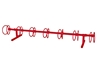  7 Space Circle 10 Ft. Bike Rack - Red