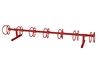  7 Space Circle 10 Ft. Bike Rack - Burgundy