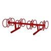 8 Space 5 Ft. Circle Bike Rack - Burgundy