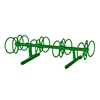 8 Space 5 Ft. Circle Bike Rack - Forest Green