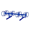 8 Space 5 Ft. Circle Bike Rack - Royal Blue