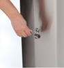 40 Gallon Stainless Steel Trash Can with Door - Locking Door and Key