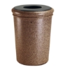 50 Gallon Polymer Concrete Trash Can - Sedona