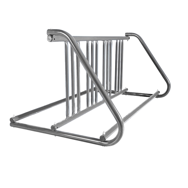  8 Space 5 Ft. W Style Bike Rack - Galvanized