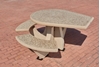 38" ADA Concrete Round Picnic Table with Bolted Bench Frame, 860 Lbs