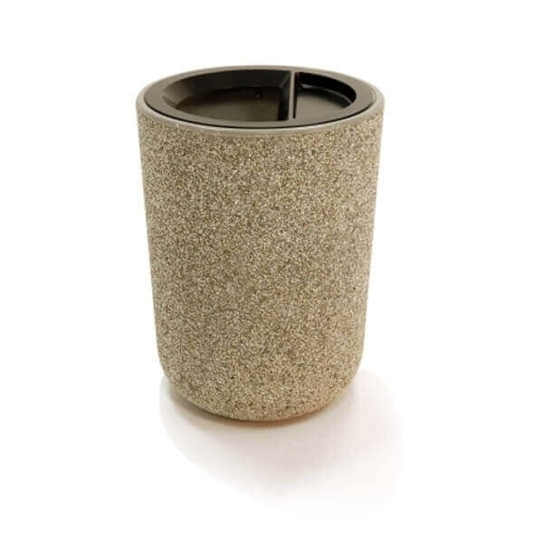 31 Gallon Ash and Trash Concrete Receptacle with Ash n' Trash Top, 420 Lbs.