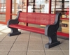 78" Concrete Bench with Powder Coated Seat, 445 Lbs.