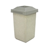 30 Gallon Concrete Trash Receptacle with Pitch-In Top, 280 Lbs.