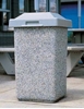 30 Gallon Concrete Trash Receptacle with Pitch-In Top, 280 Lbs.