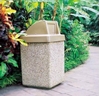 45 Gallon Concrete Trash Receptacle with Push Door Top, 870 Lbs.