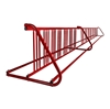 28 Space 16 Ft. W Style Grid Bike Rack - Red
