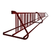 28 Space 16 Ft. W Style Grid Bike Rack - Burgundy