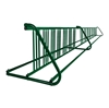 28 Space 16 Ft. W Style Grid Bike Rack - Forest Green