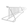 28 Space 16 Ft. W Style Grid Bike Rack - White