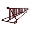 36 Space 20 Ft. W Style Grid Bike Rack - Burgundy