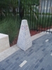 Quick Ship Concrete Pyramid Cigarette Butt and Ash Snuffer, 290 Lbs.