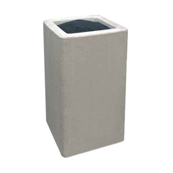Quick Ship Concrete Square Cigarette Snuffer, 235 Lbs.