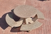 38" Round Concrete Picnic Table with Bolted Concrete Frame, 1100 Lbs.