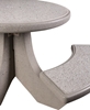 38" Round Concrete Picnic Table with Bolted Concrete Frame, 1100 Lbs.