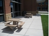 36" Square Concrete Picnic Table with Bolted Frame, 1100 Lbs.