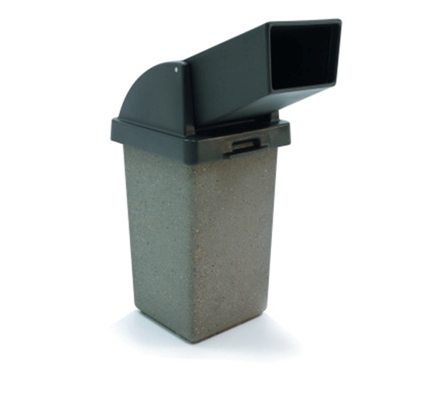30 Gallon Drive Thru Concrete Trash Receptacle, 280 Lbs.