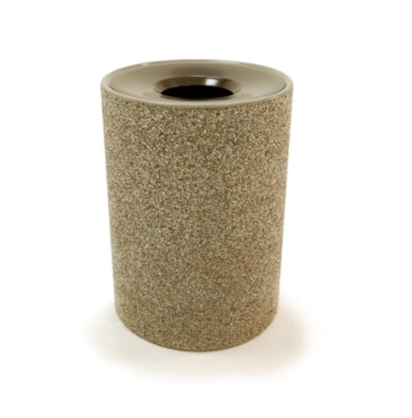 41 Gallon Concrete Trash Receptacle with Funnel Top, 620 Lbs.