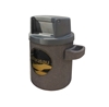 42 Gallon Concrete Trash Receptacle with Self-closing Dome Top, 700 Lbs. 