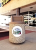 42 Gallon Concrete Trash Receptacle with Self-closing Dome Top, 700 Lbs. 