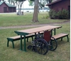 8 Ft. ADA Complaint Recycled Plastic Picnic Table with Cast Aluminum Frame