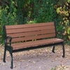 8 Ft. Recycled Plastic Bench with Cast Aluminum Frame, 213 Lbs.