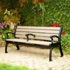 8 Ft. Recycled Plastic Bench with Cast Aluminum Frame, 213 Lbs.