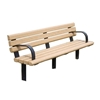 8 Ft. Recycled Bench with Powder Coated Steel Frame, 290 lbs.