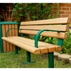 8 Ft. Recycled Bench with Powder Coated Steel Frame, 290 lbs.