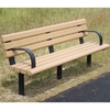 8 Ft. Recycled Bench with Powder Coated Steel Frame, 290 lbs.