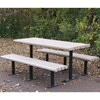 8 Ft. Recycled Plastic Picnic Table with Steel Frame, 658 lbs. 