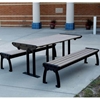 8 Ft. Recycled Plastic Picnic Table with Steel Frame, 545 Lbs.