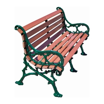 48" White Oak Park Bench with Cast Aluminum frame, 75 Lbs. 48" White Oak Park Bench with Cast Aluminum frame, 75 Lbs.
