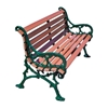 48" White Oak Park Bench with Cast Aluminum frame, 75 Lbs.