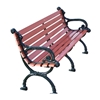 Victorian White Oak Park Bench with Cast Aluminum Frame - 4 Ft., 5 Ft., or 7 Ft.