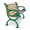 Victorian White Oak Park Bench with Cast Aluminum Frame - 4 Ft., 5 Ft., or 7 Ft.