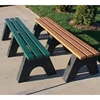 Recycled Plastic Slatted Backless Bench - 4 Ft., 6 Ft., or 8 Ft.